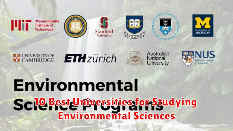 10 Best Universities for Studying Environmental Sciences