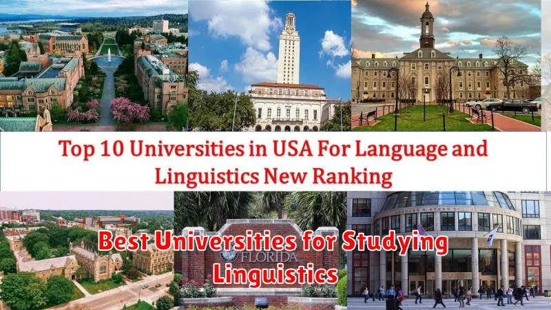 Best Universities for Studying Linguistics